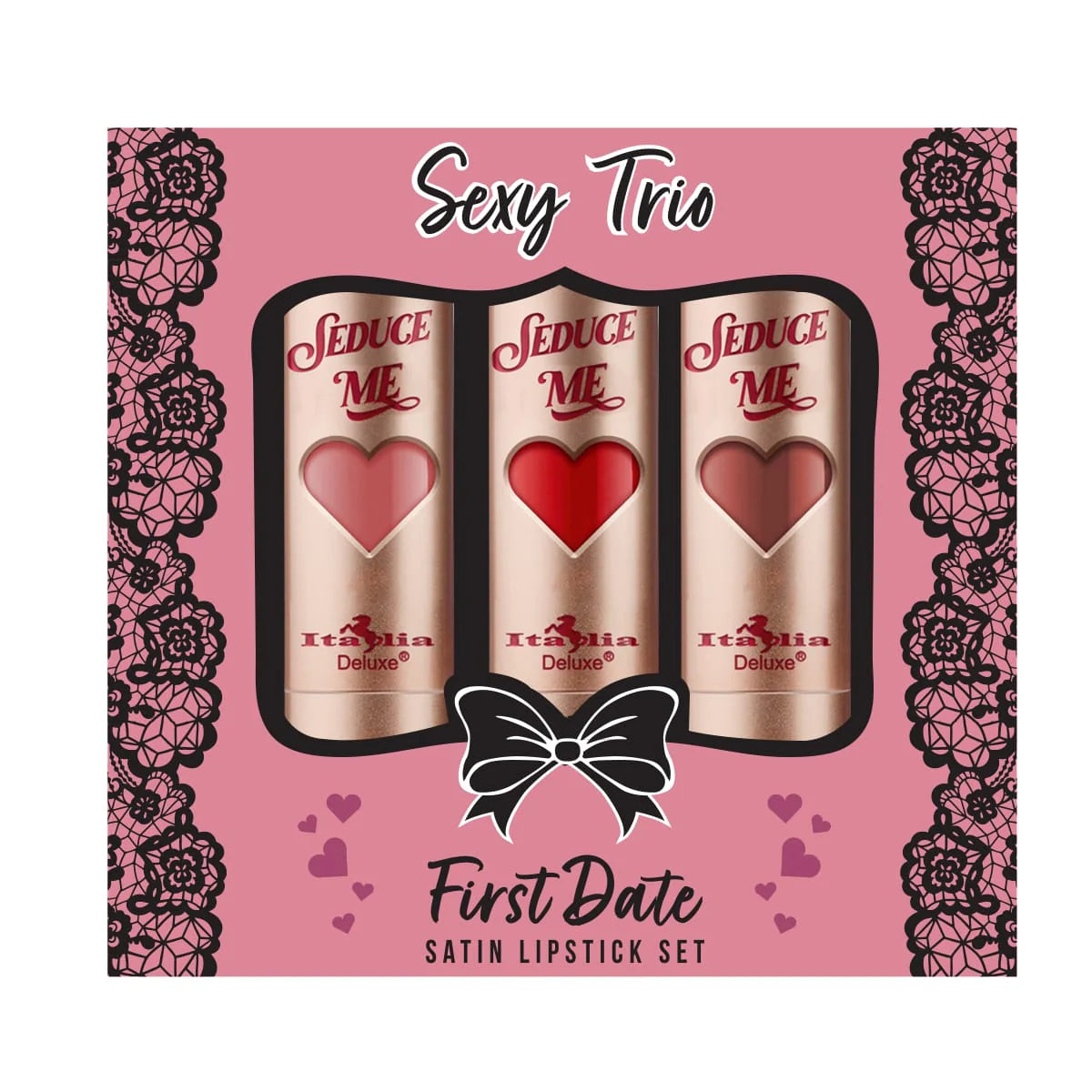 SEXY TRIO SATIN LIPSTICK SETS - FIRST DATE - ITALIA DELUXE