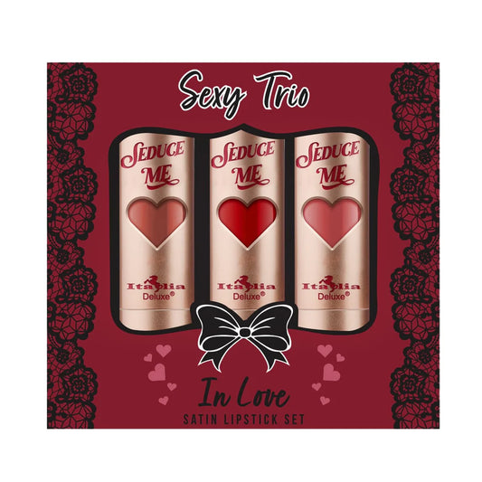 SEXY TRIO SATIN LIPSTICK SETS - IN LOVE - ITALIA DELUXE