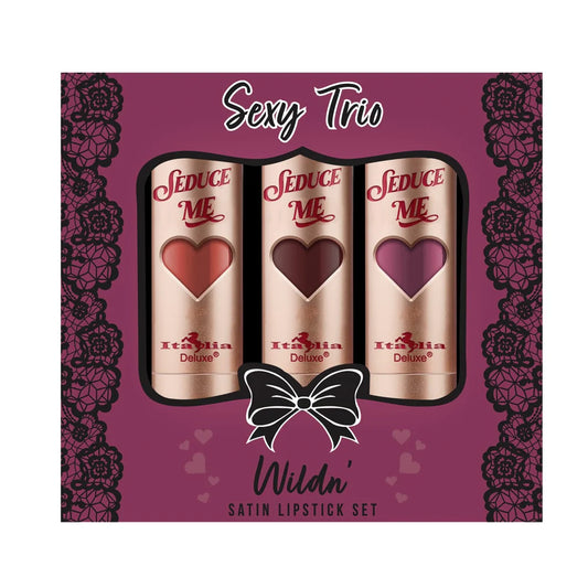 SEXY TRIO SATIN LIPSTICK SETS - WILDN - ITALIA DELUXE